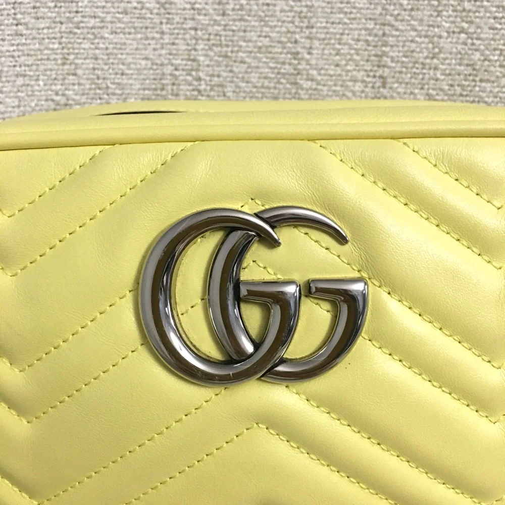 Authentic Gucci Marmont crossbody bag yellow leather - Picture 13 of 13